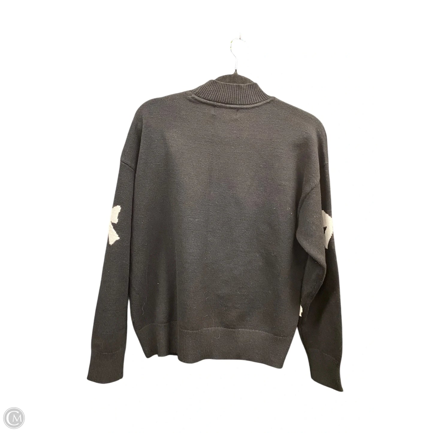 Sweater Designer By Karl Lagerfeld In Black & White, Size: L