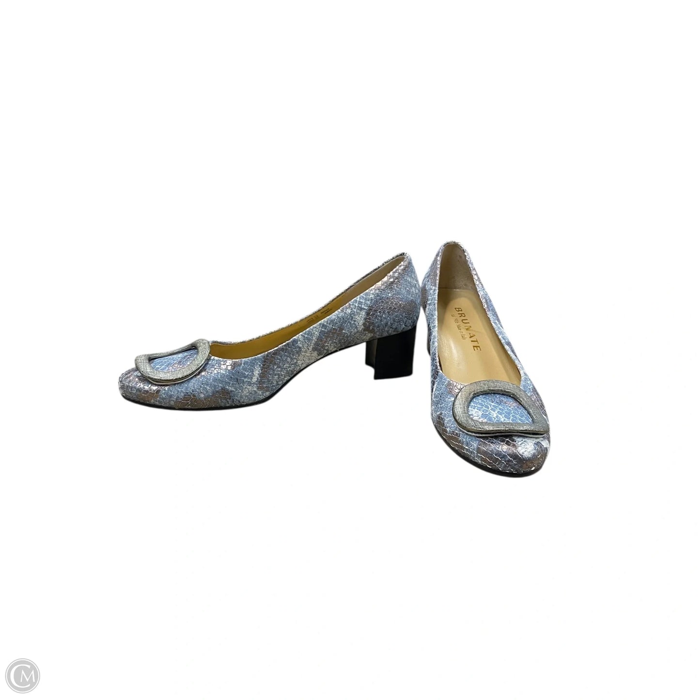 Shoes Heels Block By Cmb In Snakeskin Print, Size: 8