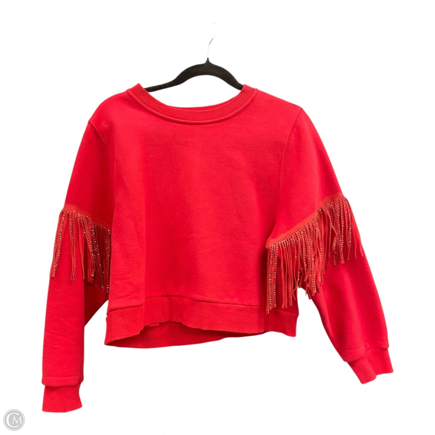 Sweatshirt Crewneck By Clothes Mentor In Silver, Size: S