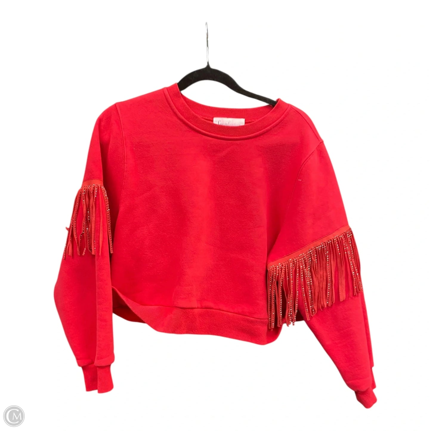 Sweatshirt Crewneck By Clothes Mentor In Silver, Size: S