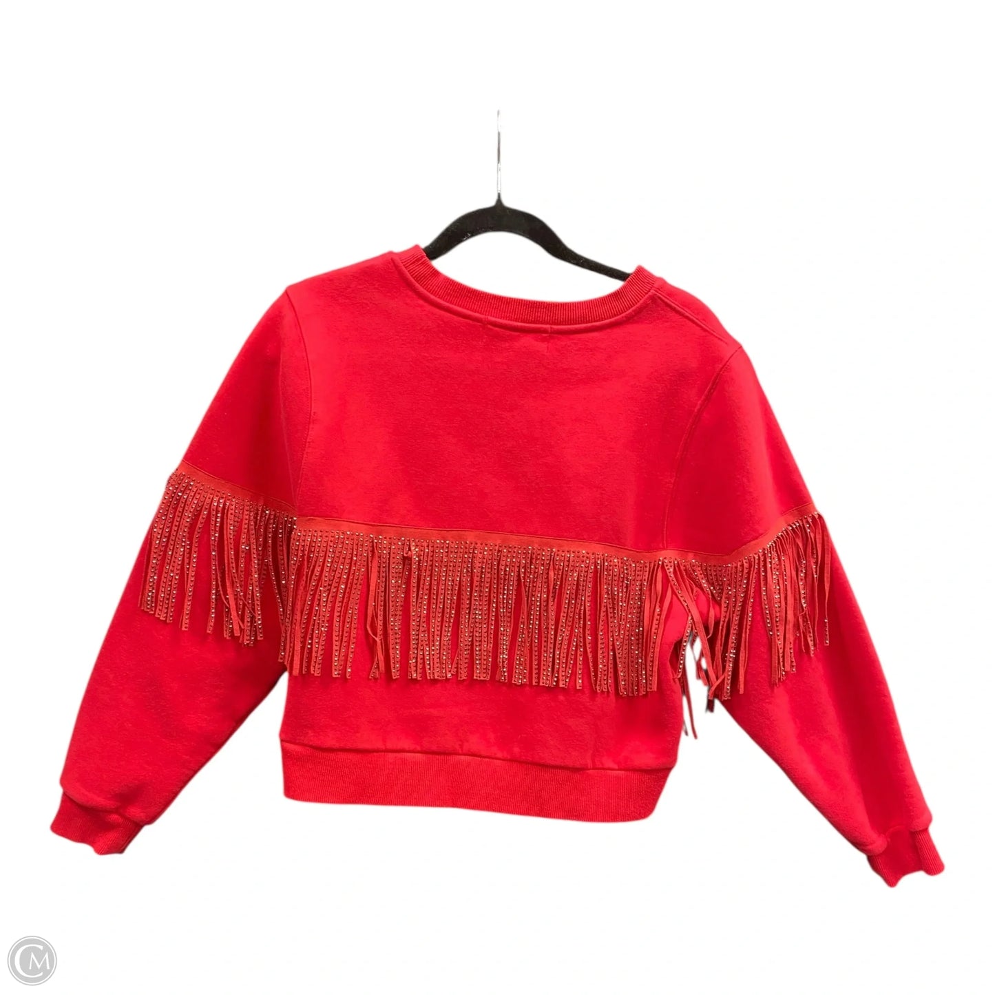 Sweatshirt Crewneck By Clothes Mentor In Silver, Size: S