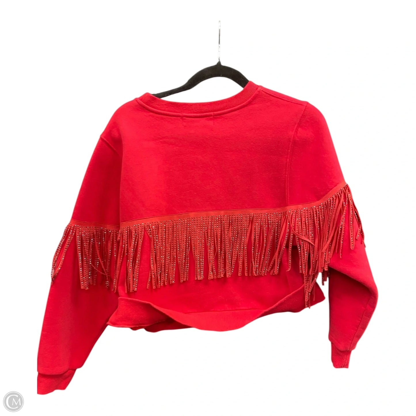 Sweatshirt Crewneck By Clothes Mentor In Silver, Size: S