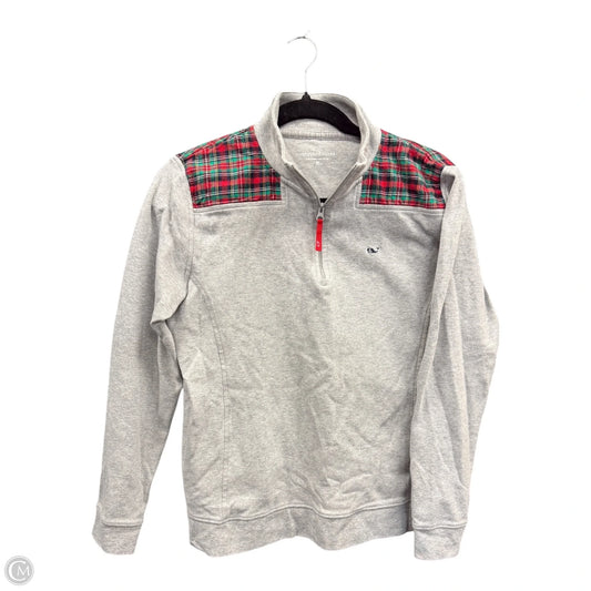 Sweatshirt Collar By Vineyard Vines In Grey, Size: M