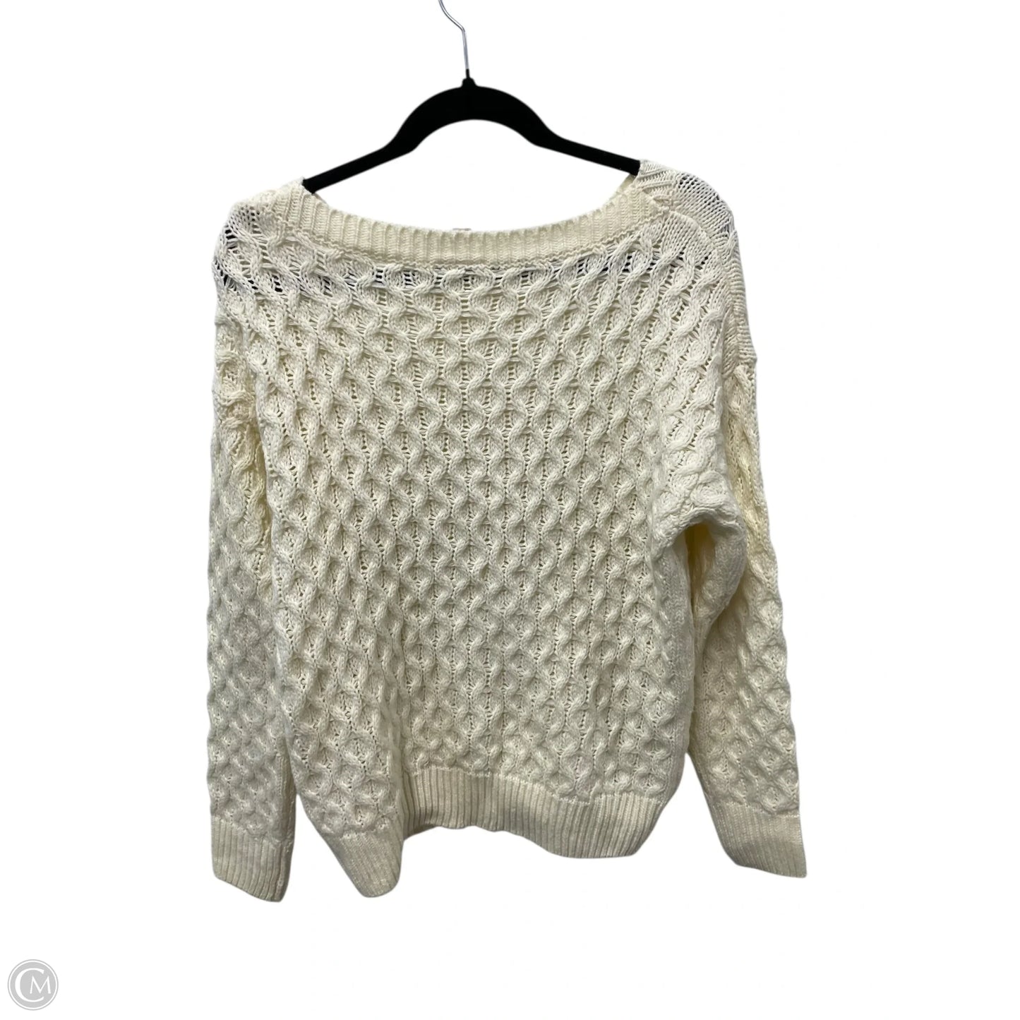 Sweater By Forever 21 In Cream, Size: L