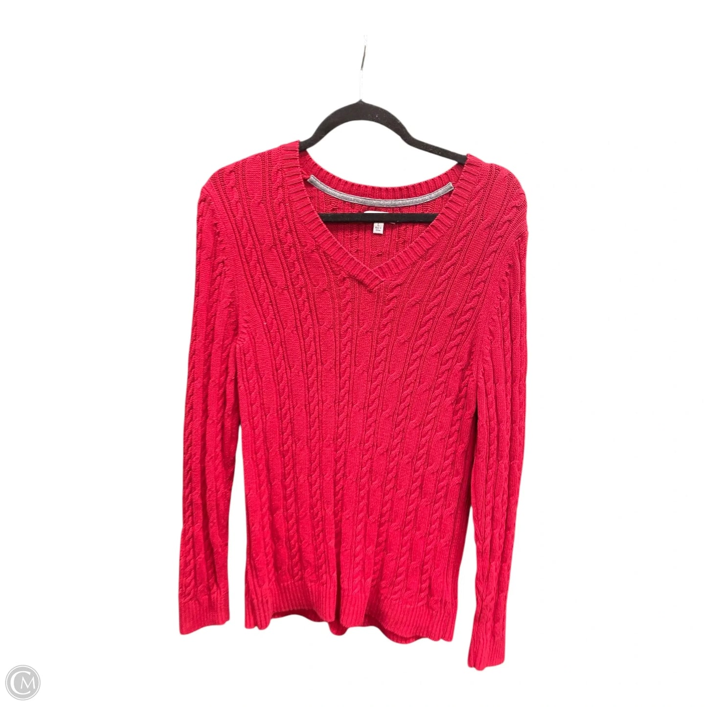 Sweater By Croft And Barrow In Red, Size: L