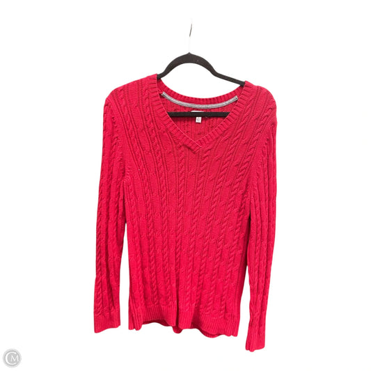 Sweater By Croft And Barrow In Red, Size: L