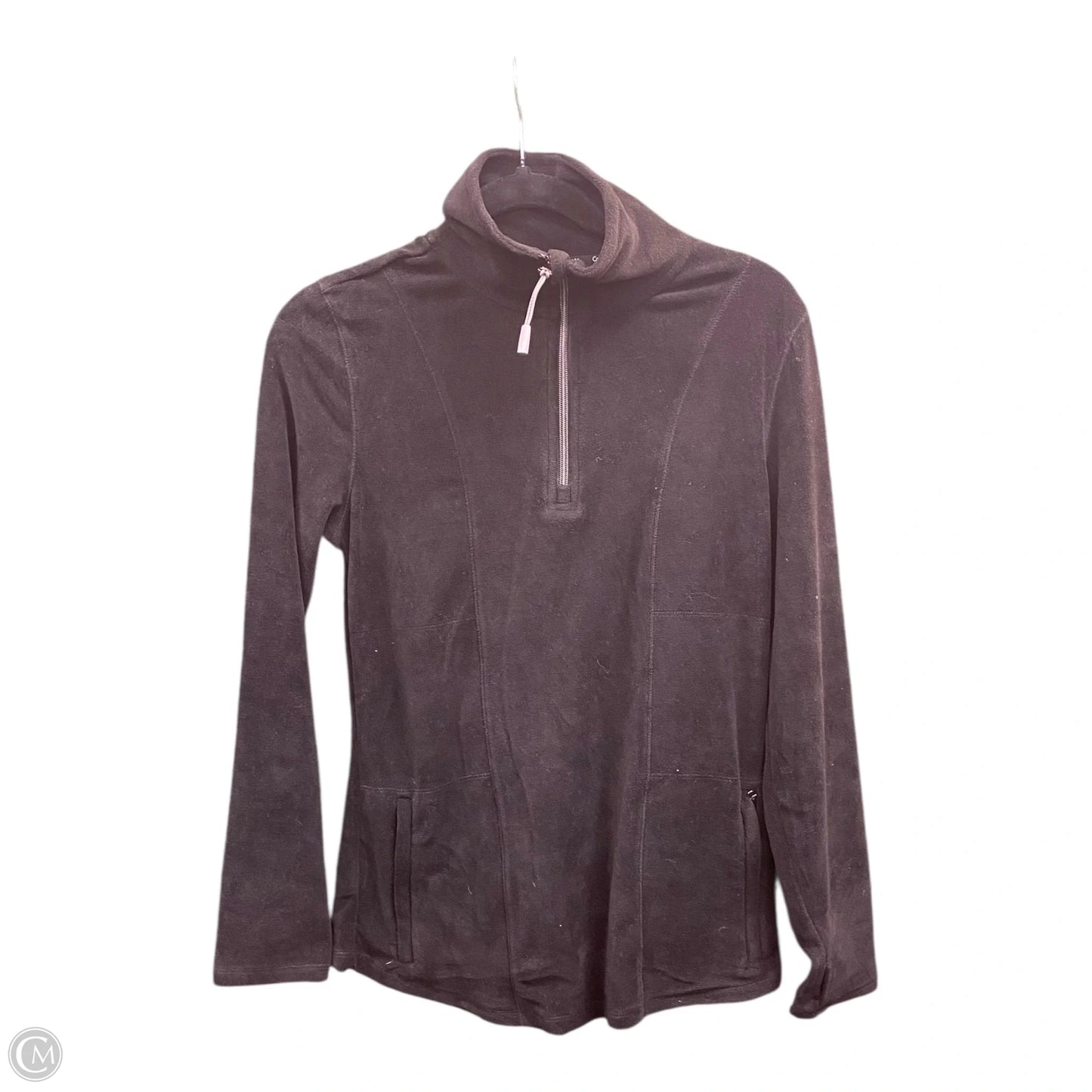 Athletic Jacket By Calvin Klein In Black, Size: L