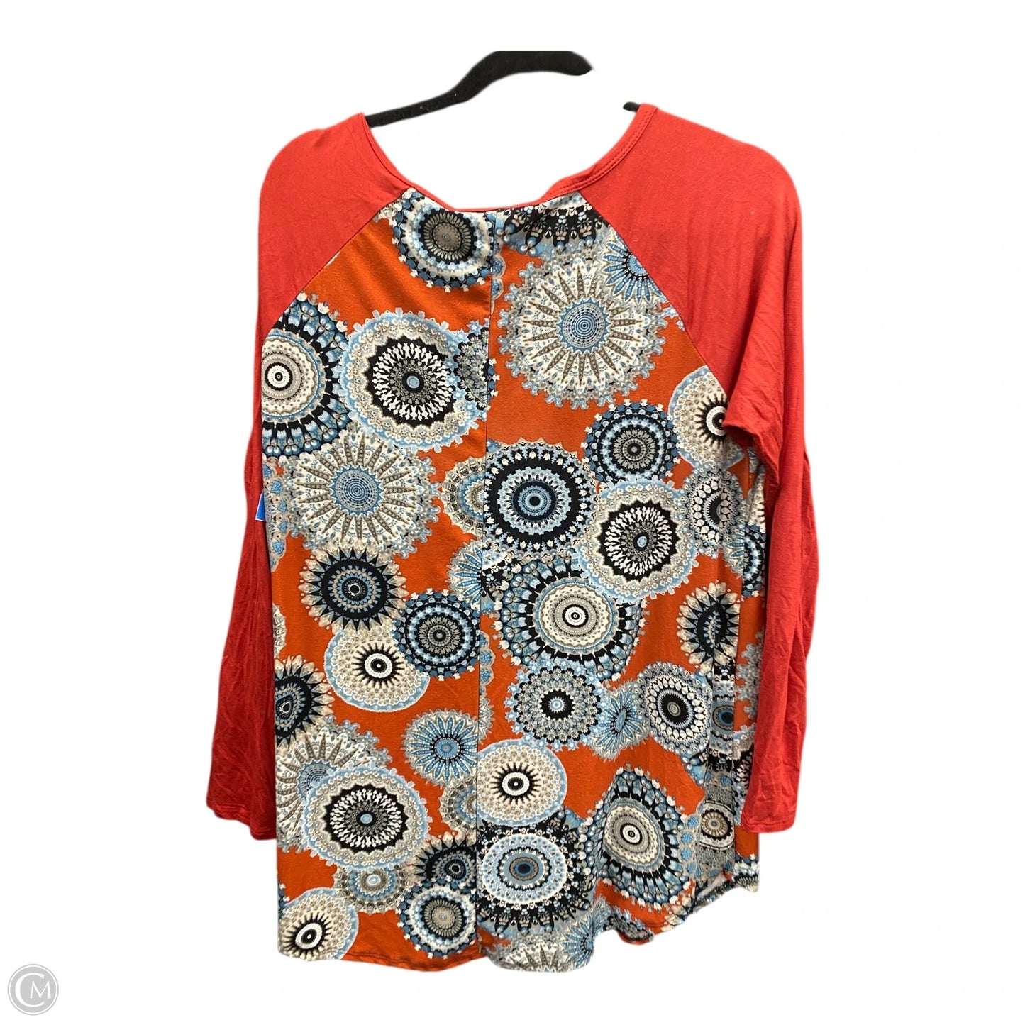 Top 2pc 3/4 Sleeve By Clothes Mentor In Geometric Pattern, Size: 2x