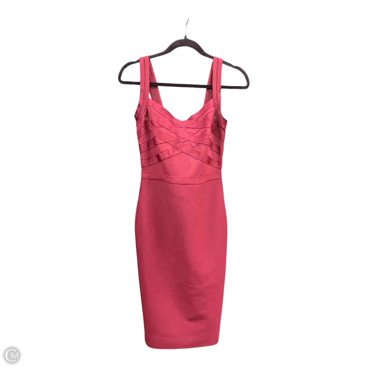 Dress Party Midi By Fashion Nova In Maroon, Size: S
