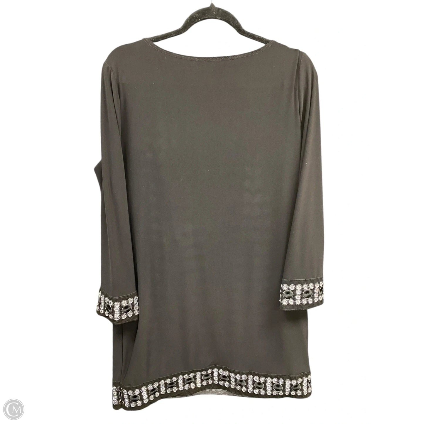 Dress Casual Short By Tiana B In Black & Silver, Size: L