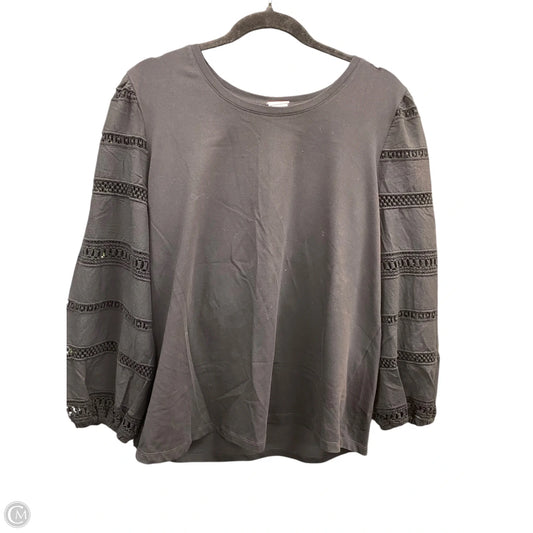 Top Long Sleeve By Chicos In Black, Size: Xl