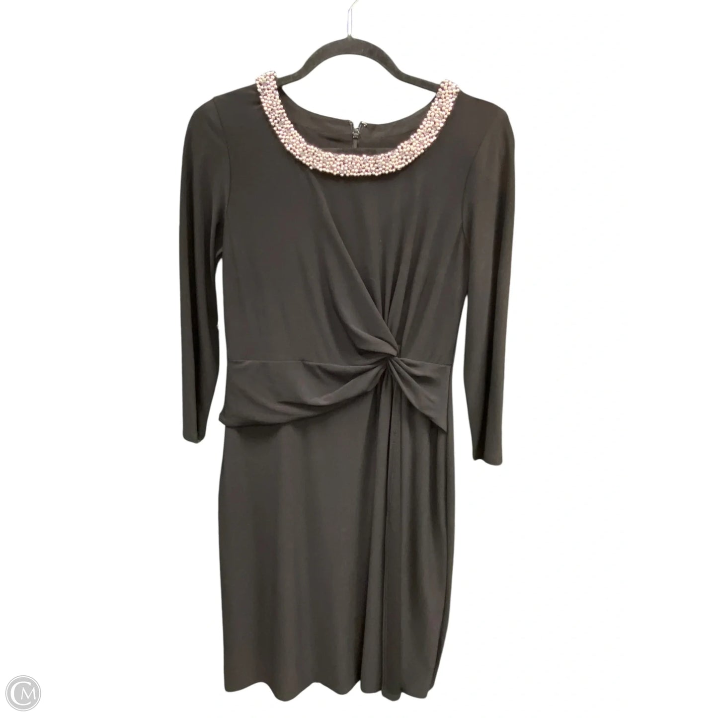 Dress Party Short By Anne Klein In Black & Silver, Size: 4