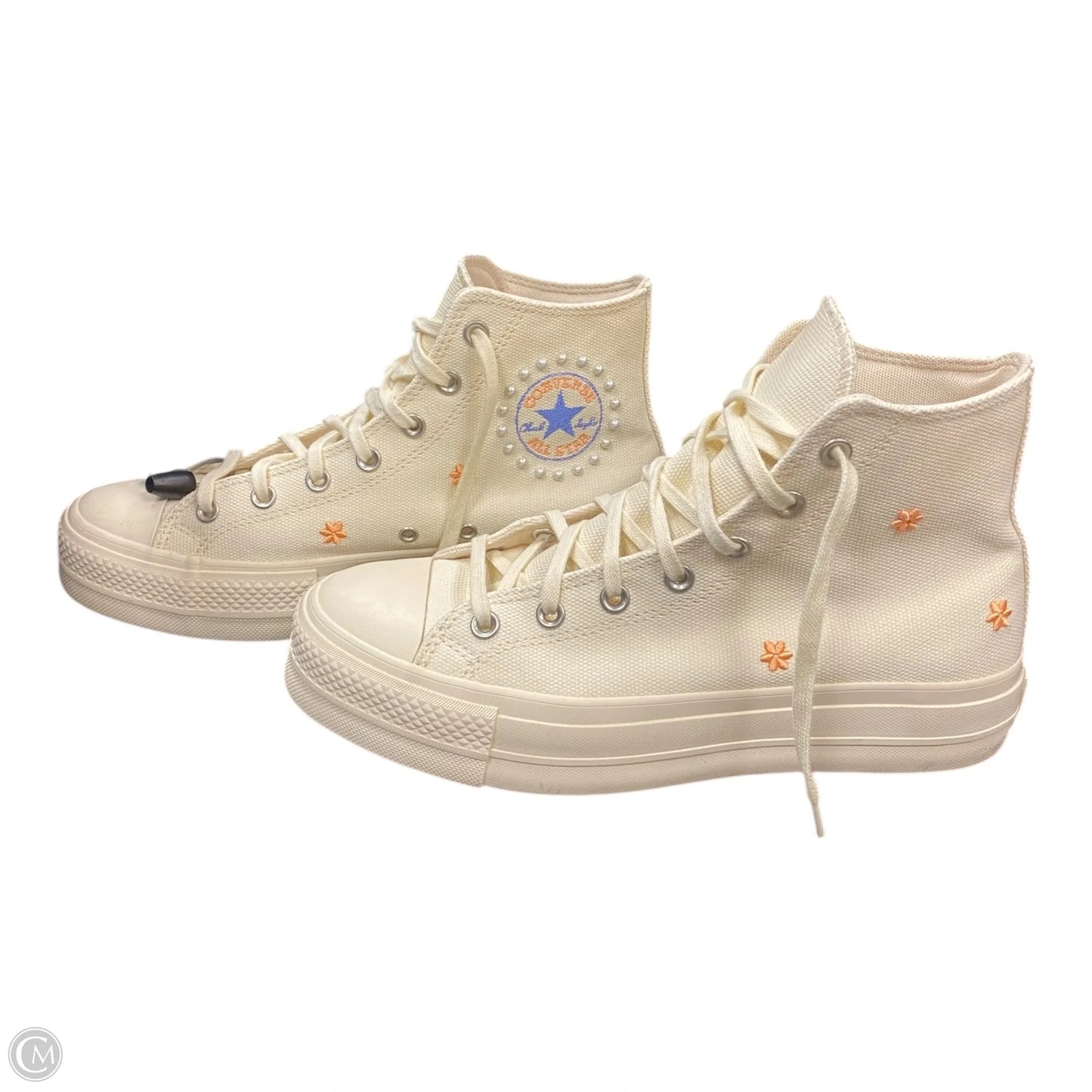 Shoes Sneakers By Converse In Cream & Orange, Size: 10.5