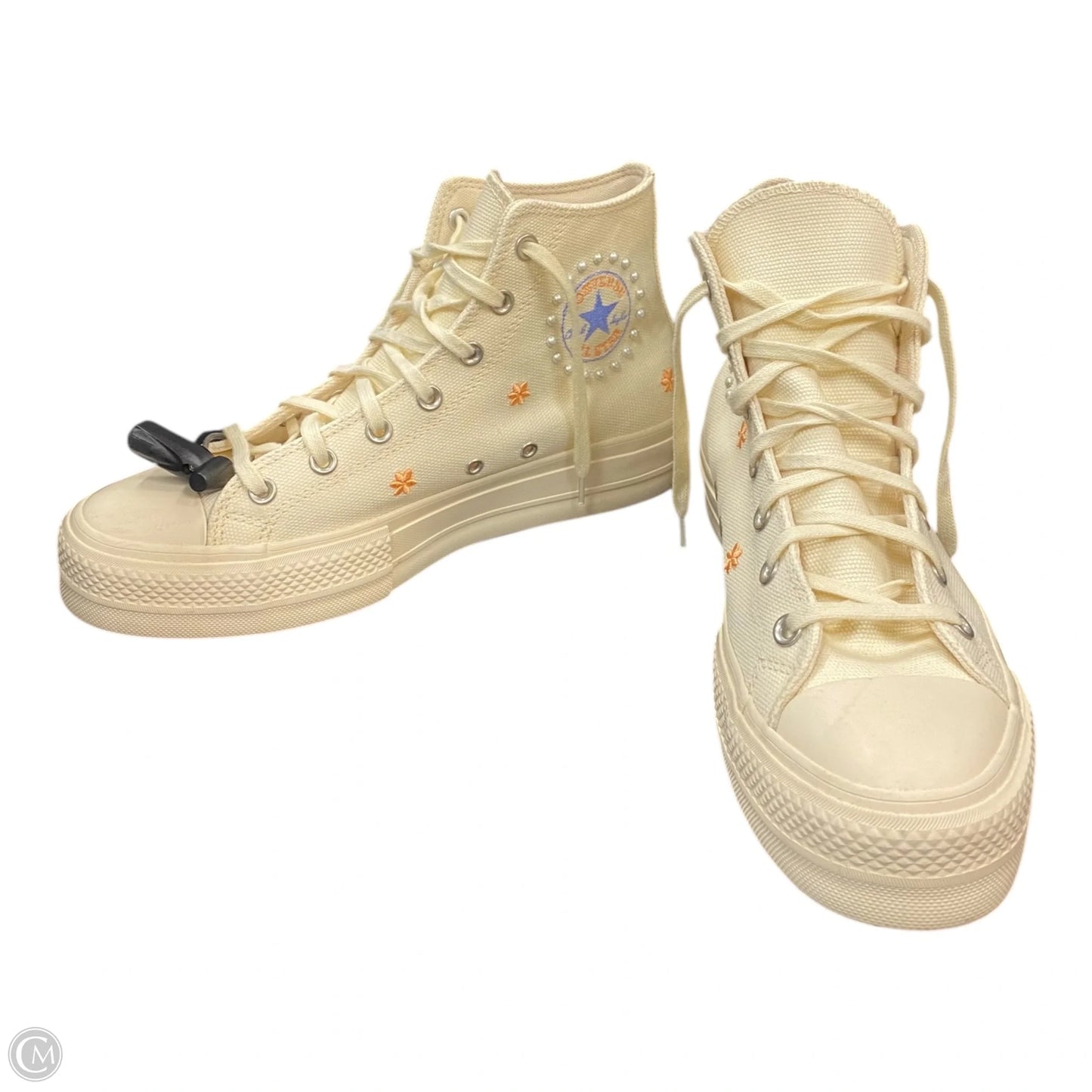 Shoes Sneakers By Converse In Cream & Orange, Size: 10.5