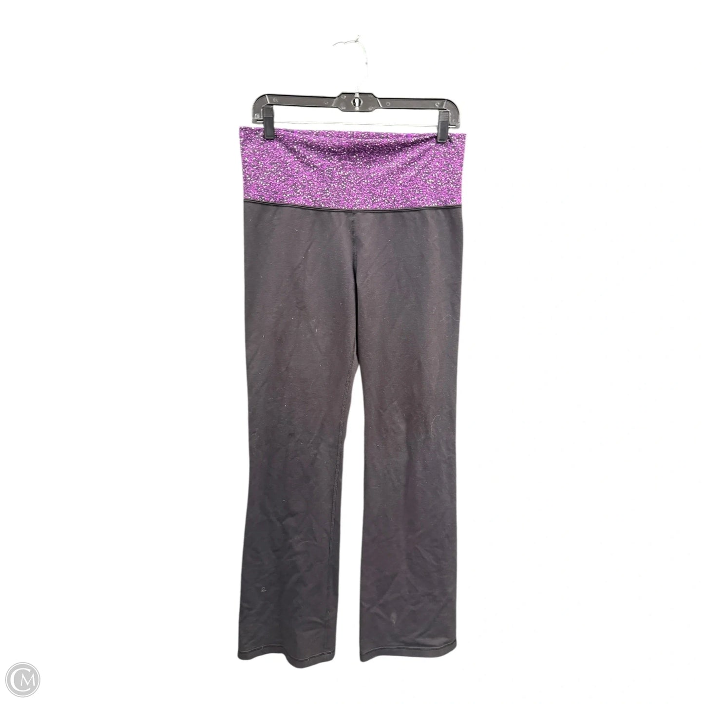 Athletic Pants By Lululemon In Black & Purple, Size: 12