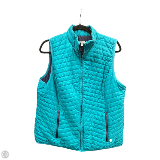 Vest Puffer & Quilted By Talbots In Blue, Size: Xl