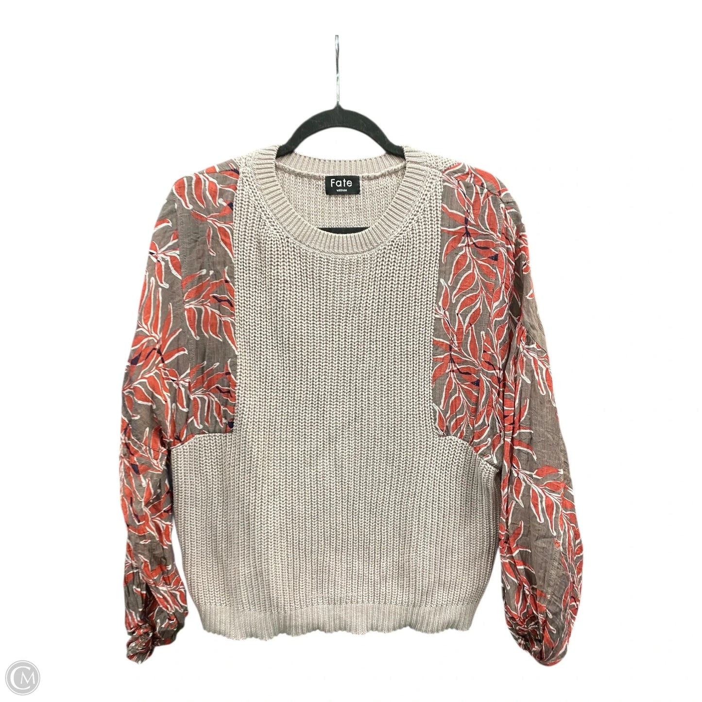 Sweater By Fate In Orange & Tan, Size: M