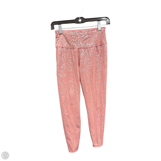 Athletic Leggings By Sweaty Betty In Pink & Silver, Size: Xs