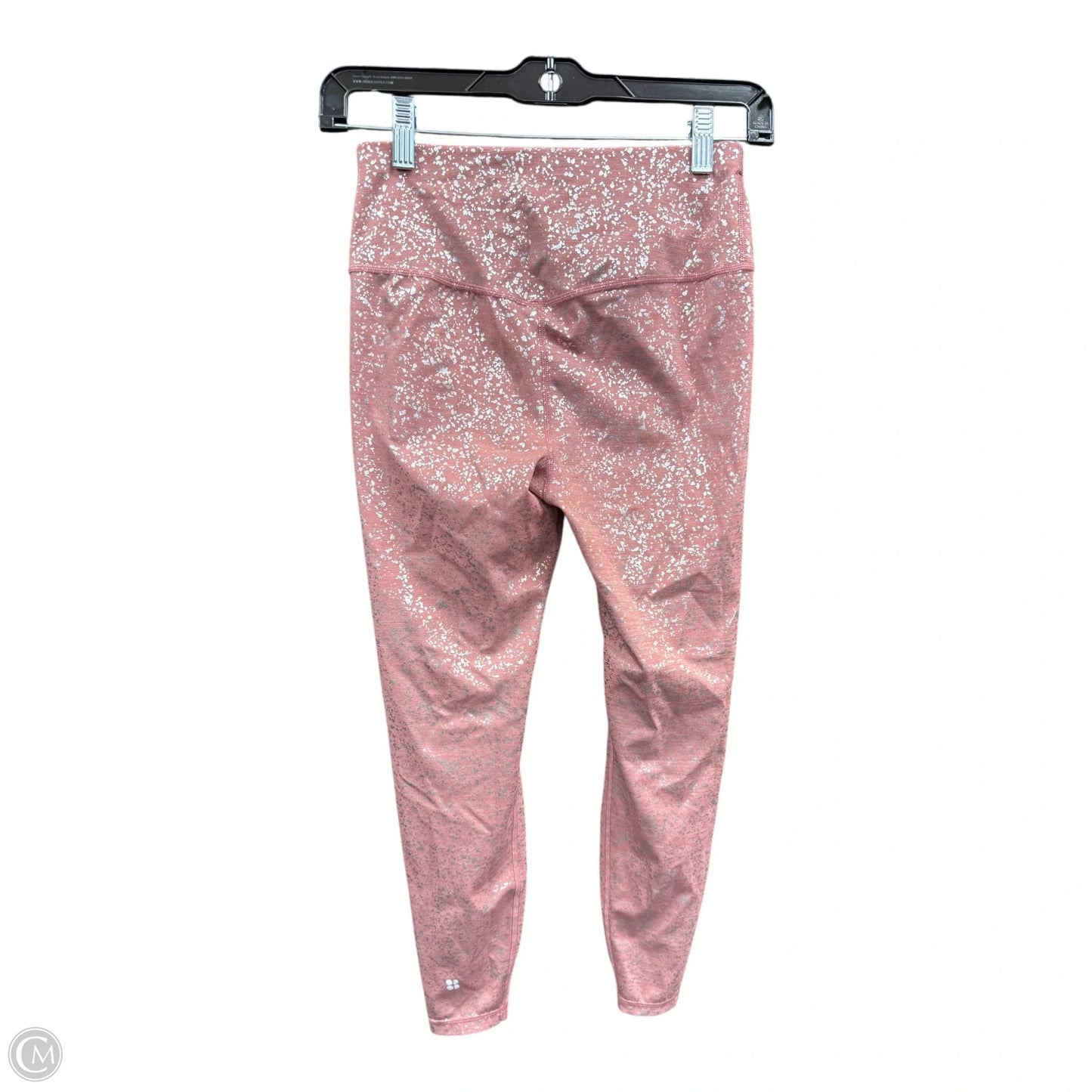 Athletic Leggings By Sweaty Betty In Pink & Silver, Size: Xs
