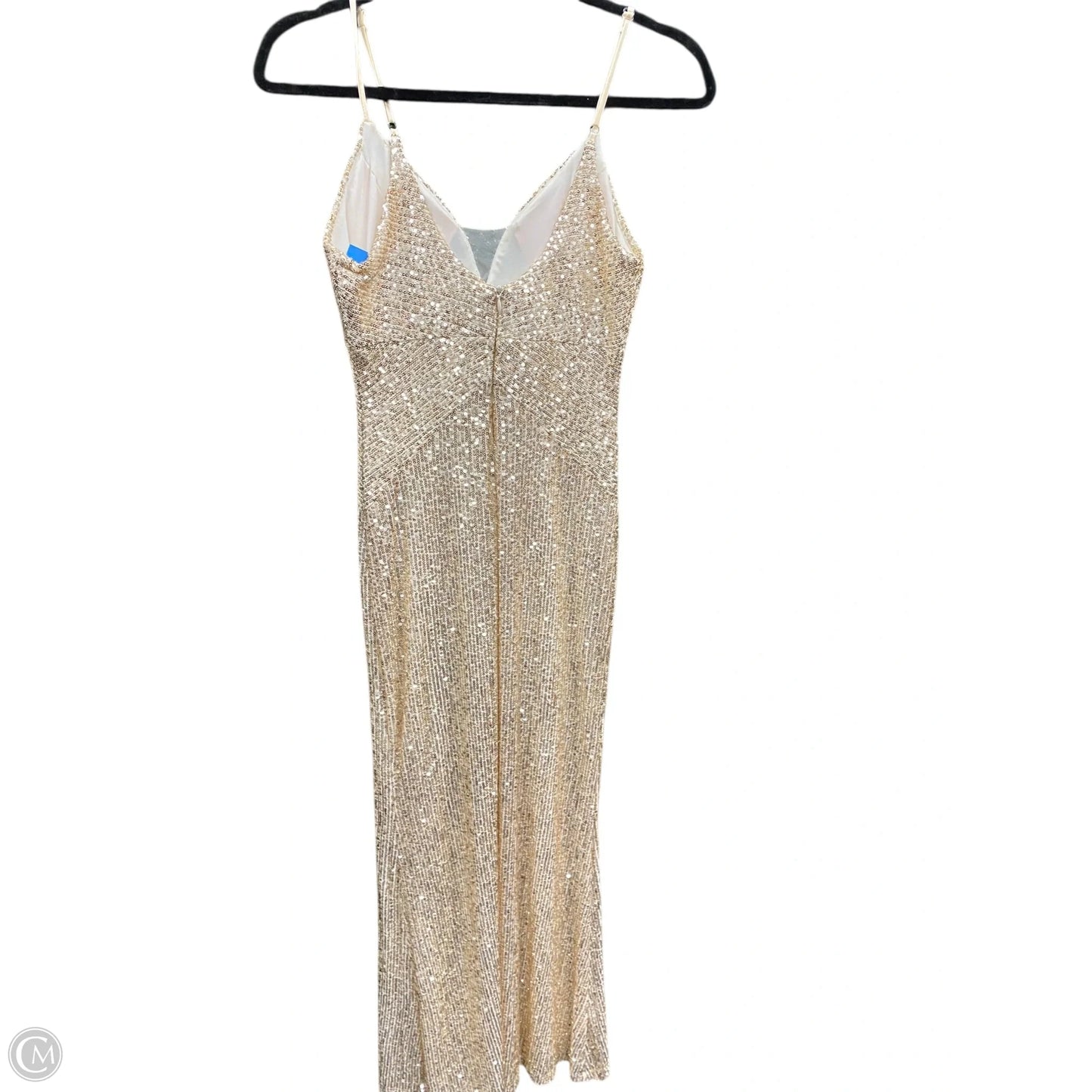 Dress Party Midi By Clothes Mentor In Gold, Size: S