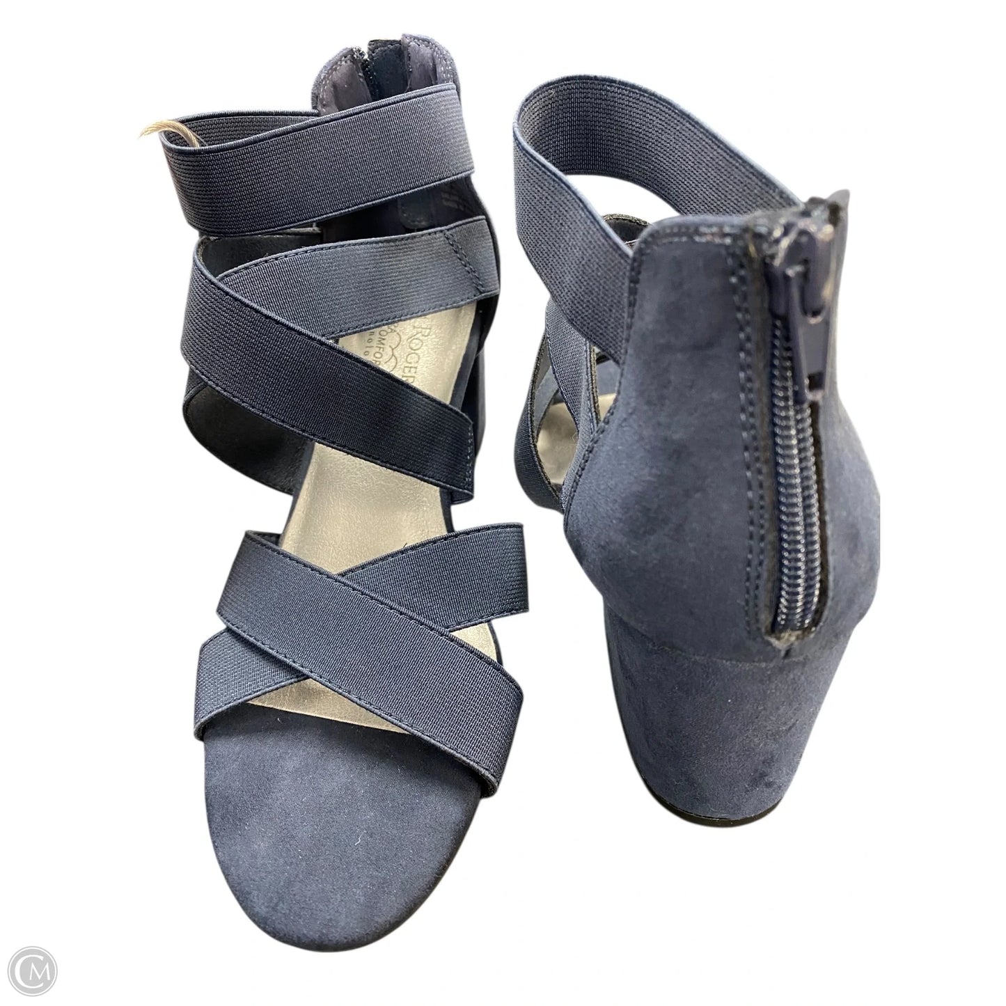 Shoes Heels Block By Kim Rogers In Blue, Size: 9