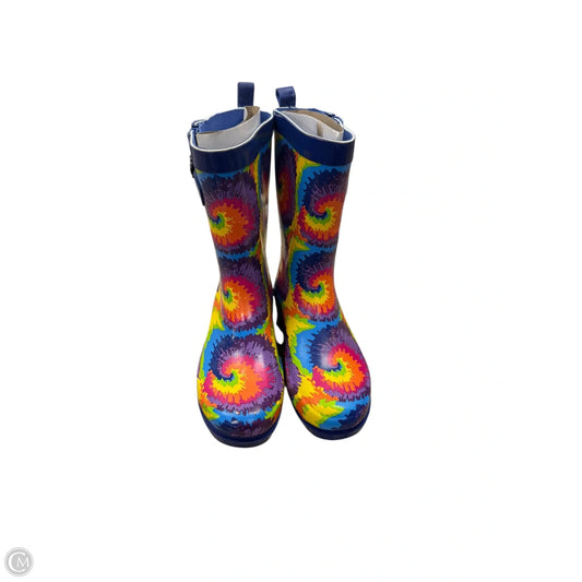 Boots Mid-calf Flats By Capelli In Tie Dye Print, Size: 7