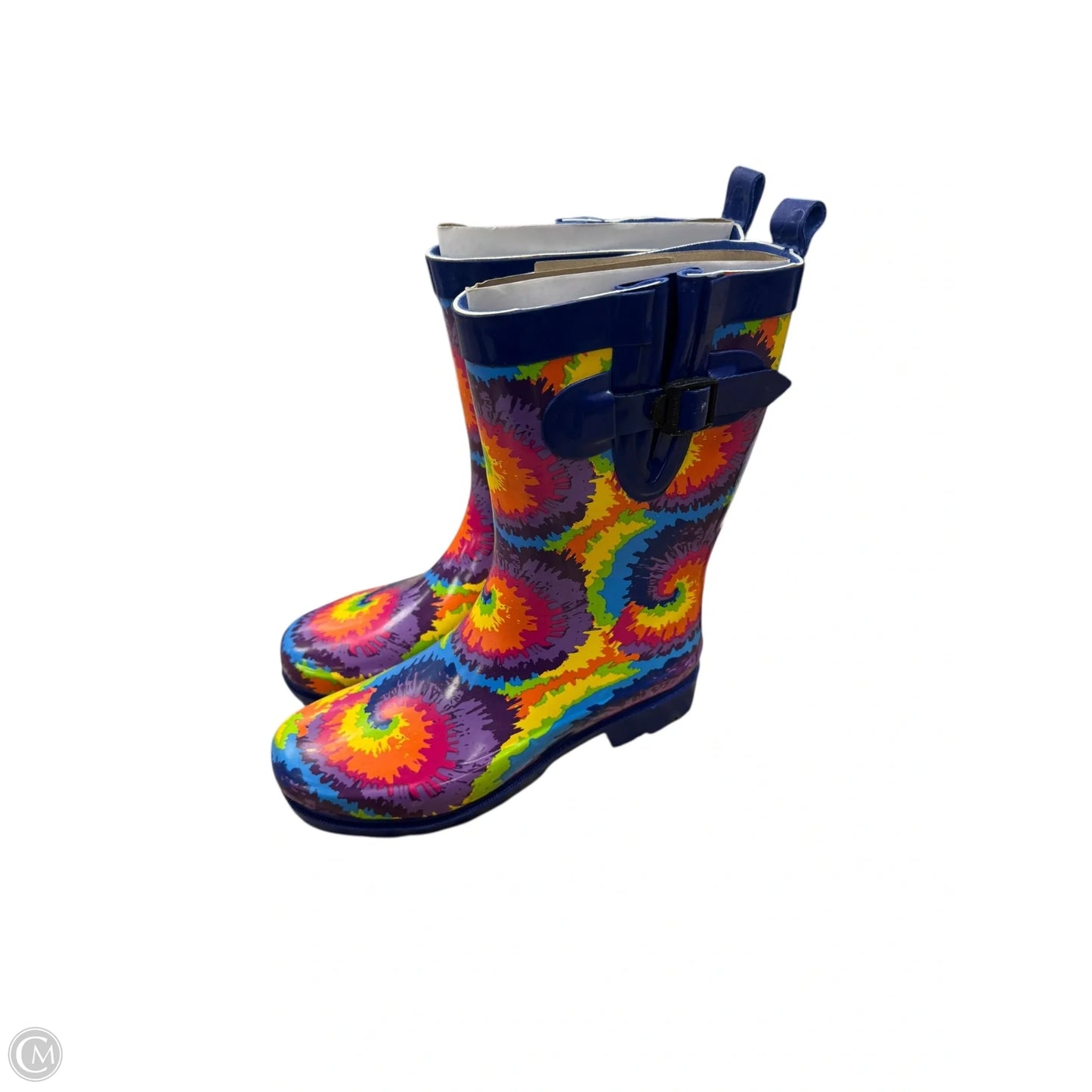 Boots Mid-calf Flats By Capelli In Tie Dye Print, Size: 7