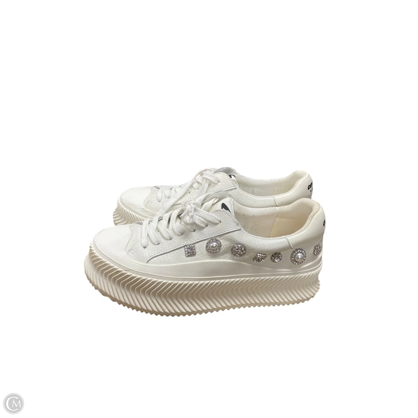 Shoes Sneakers By Sam Edelman In Silver & Yellow, Size: 8