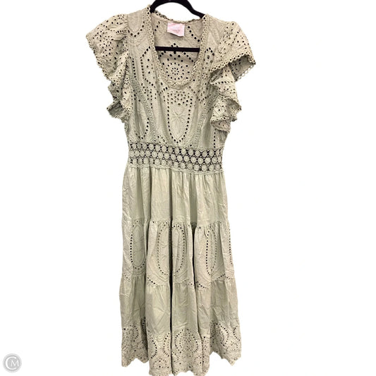 Dress Casual Midi By Clothes Mentor In Green, Size: S
