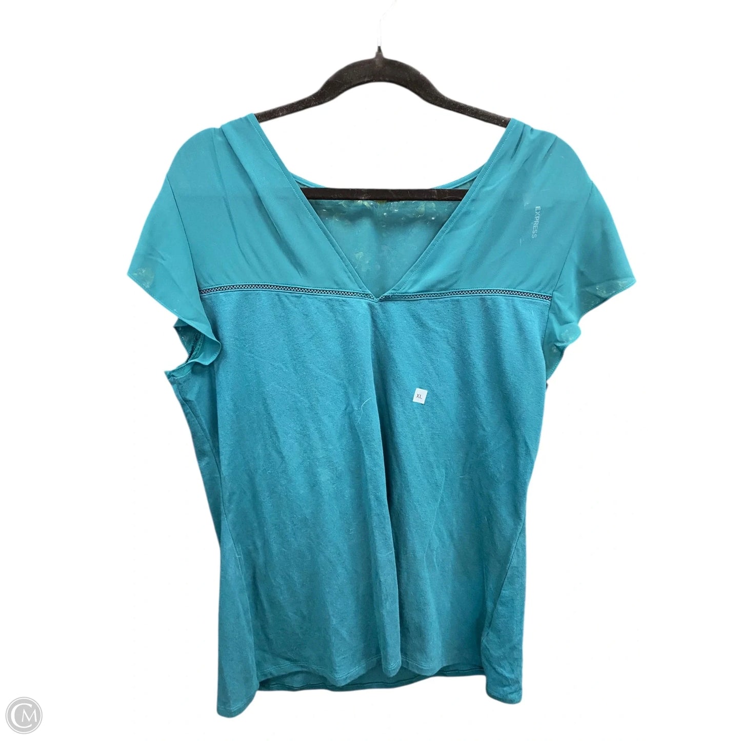 Top Short Sleeve By Express In Green, Size: Xl