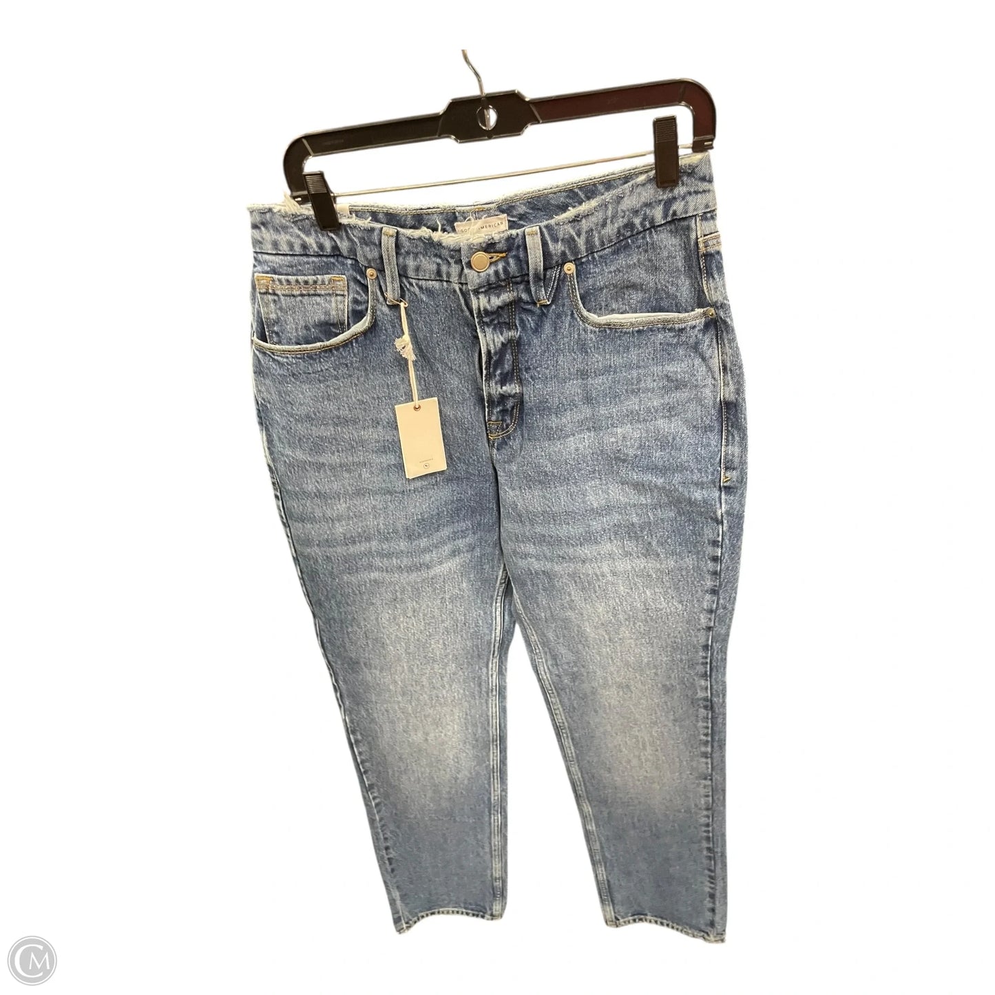 Jeans Straight By Good American In Blue, Size: 10