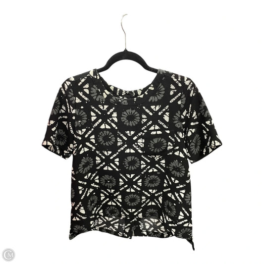Top Short Sleeve By Madewell In Geometric Pattern, Size: M