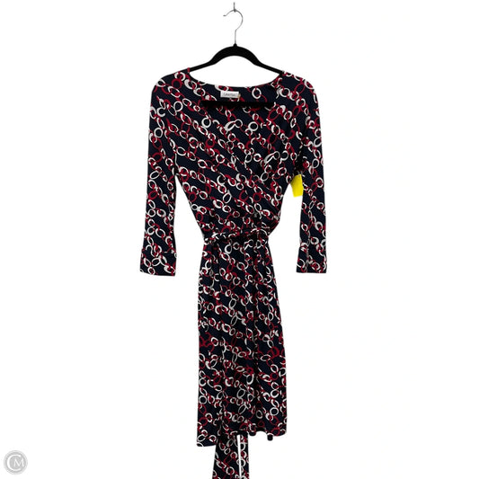Dress Casual Short By Calvin Klein In Blue & Red & White, Size: 6