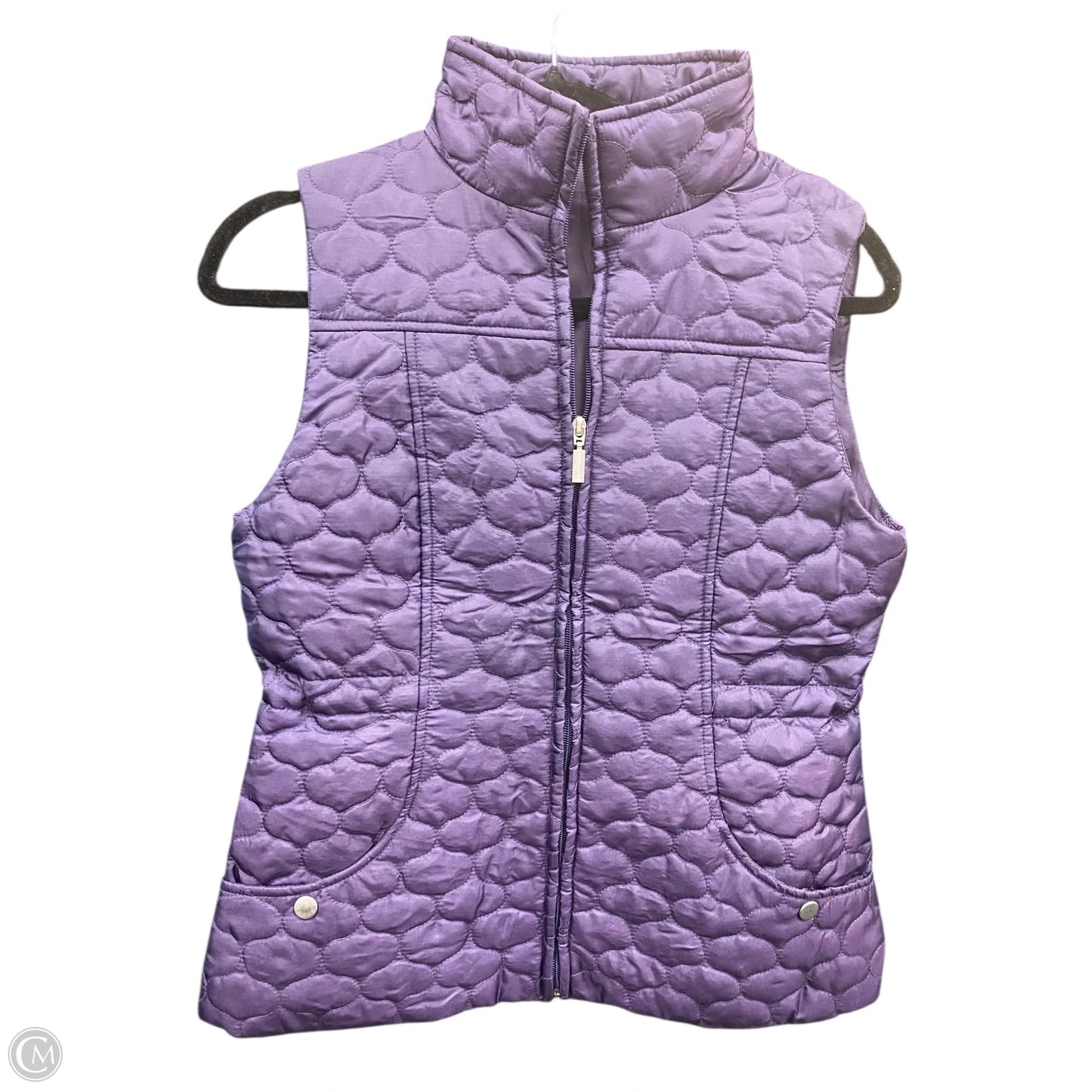 Vest Puffer & Quilted By Jane Ashley In Purple, Size: S