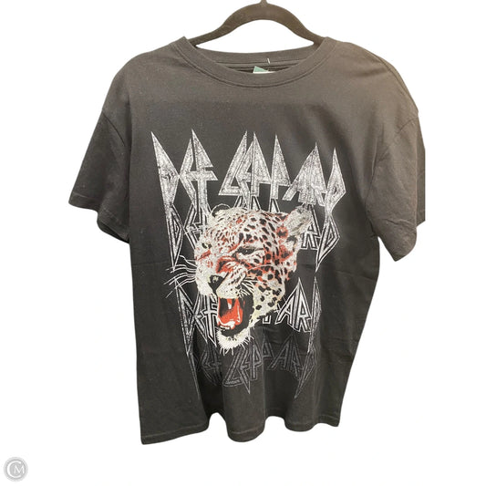 Top Short Sleeve By Clothes Mentor In Black, Size: L