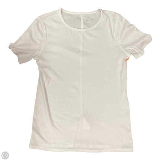Top Short Sleeve By Evereve In White, Size: L