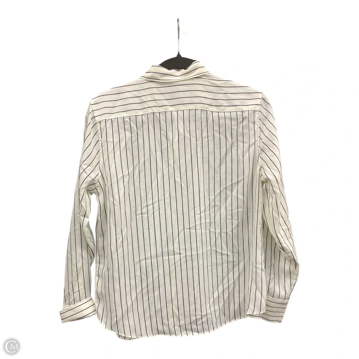 Blouse Long Sleeve By Lands End In Striped Pattern, Size: 10p