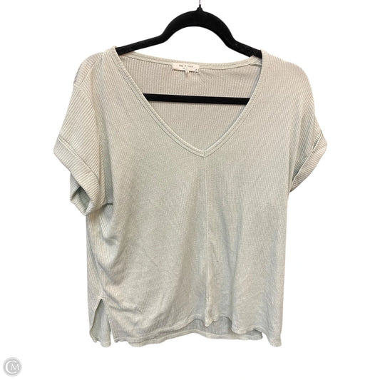 Top Short Sleeve By Rag And Bone In Green, Size: L