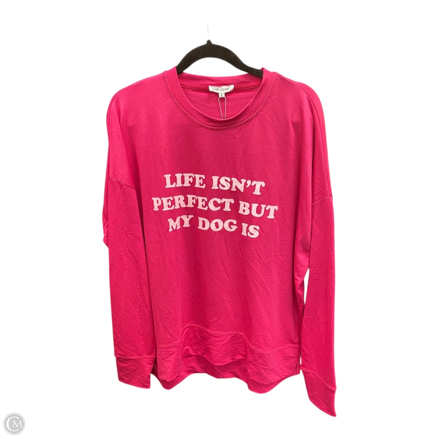 Top Long Sleeve By Mary Square In Pink, Size: L