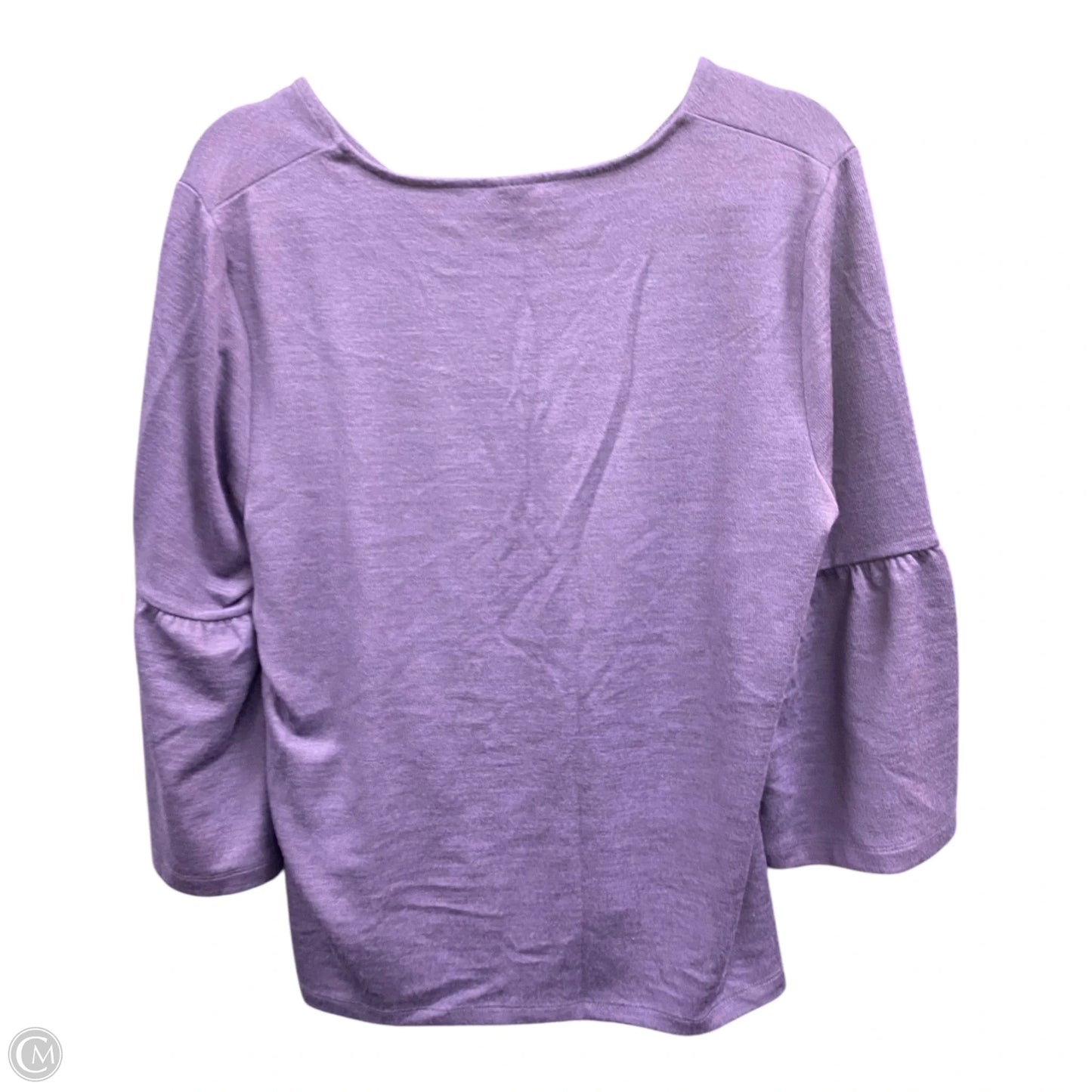 Top 3/4 Sleeve By Chicos In Purple, Size: L