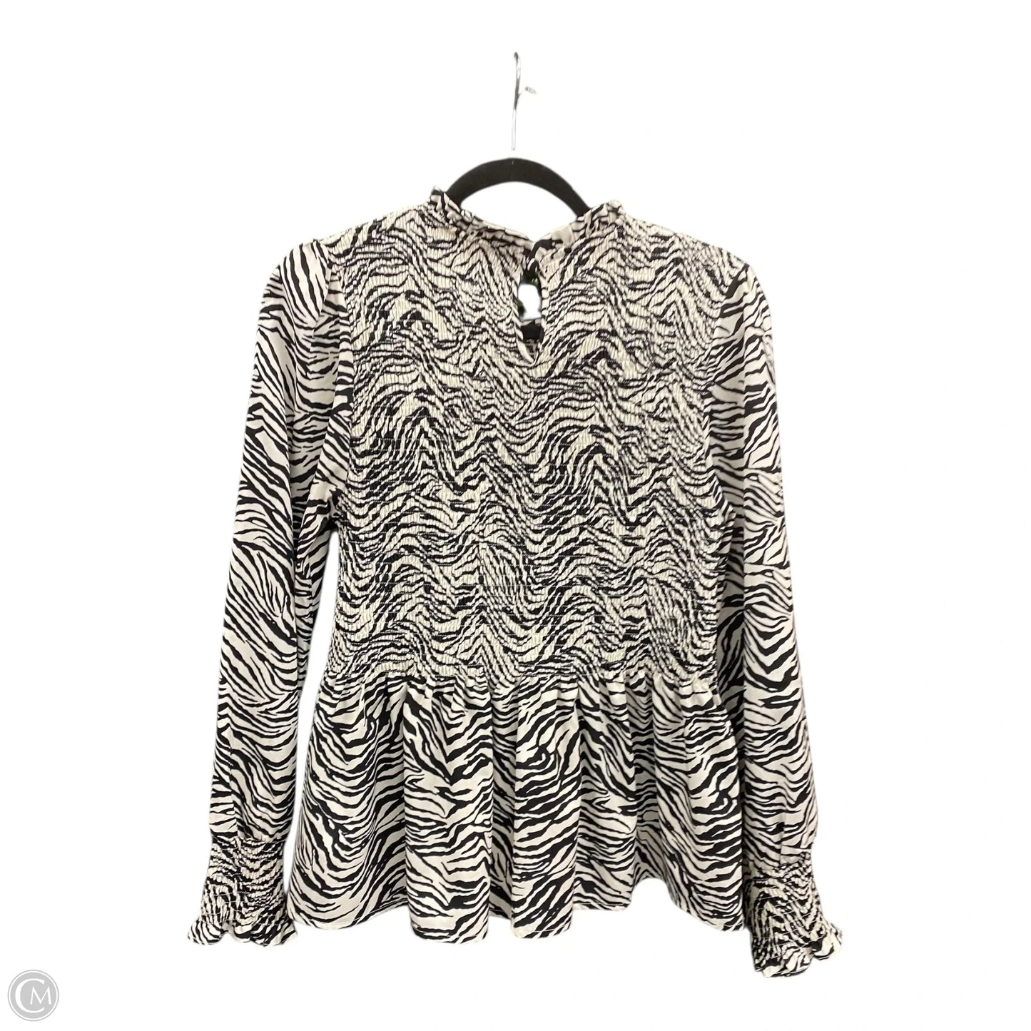 Blouse Long Sleeve By Thml In Animal Print, Size: M