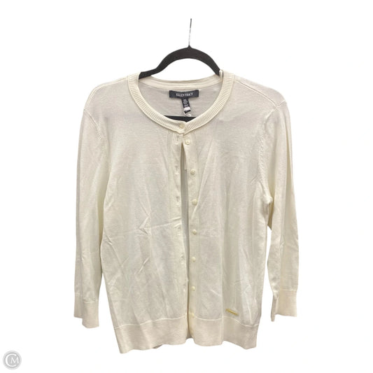 Cardigan By Ellen Tracy In Cream, Size: M