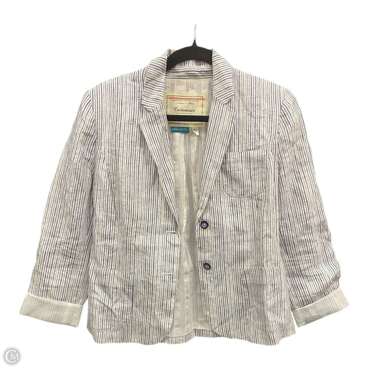 Blazer By Anthropologie In Striped Pattern, Size: 4