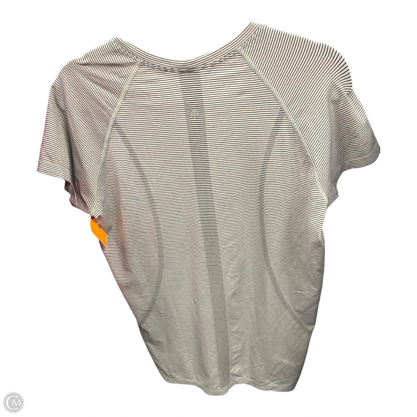 Athletic Top Short Sleeve By Lululemon In Striped Pattern, Size: 14