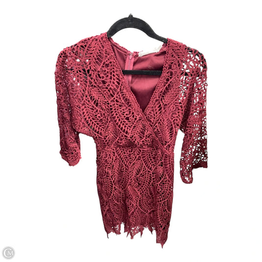 Dress Party Short By All In Favor In Maroon, Size: S