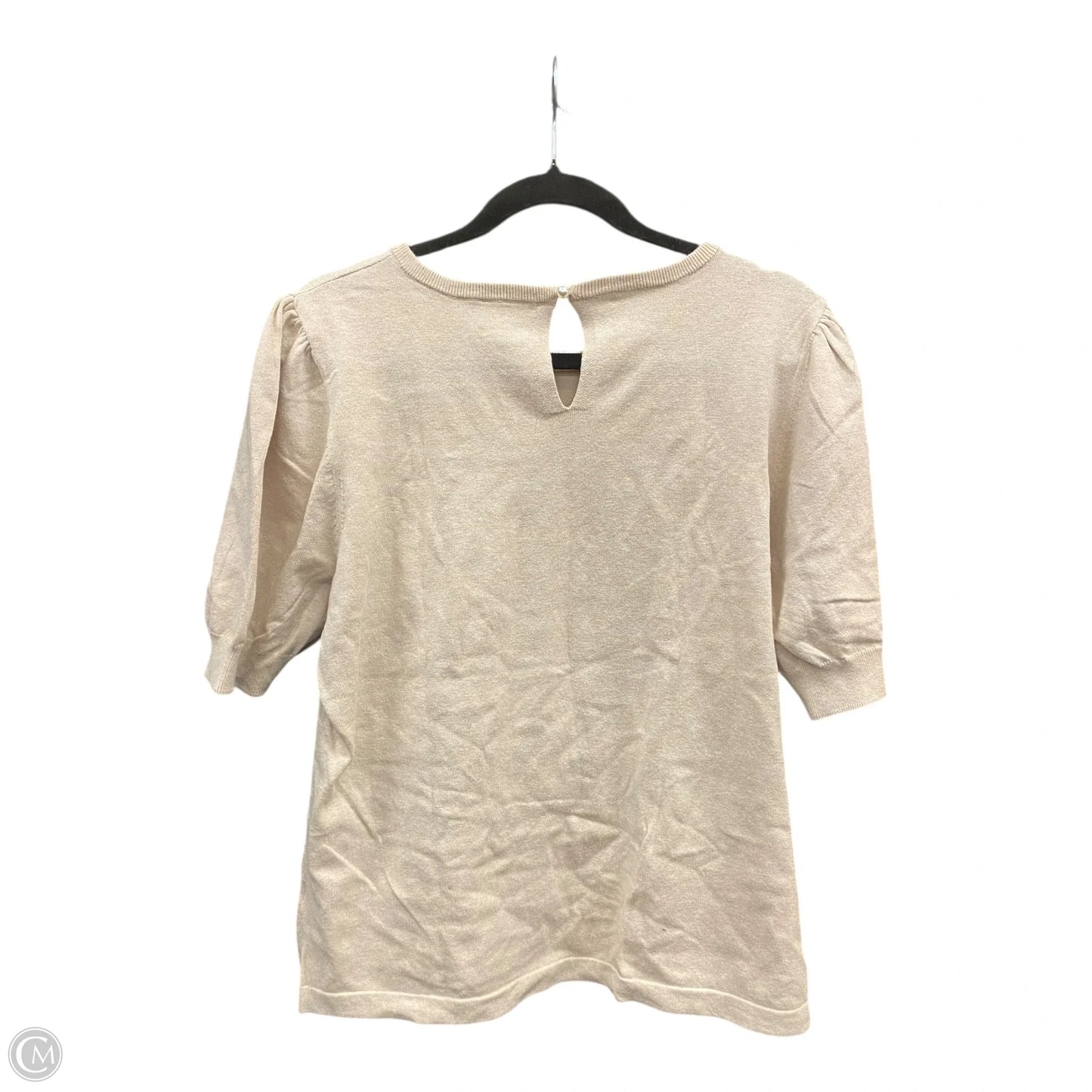 Sweater Short Sleeve By Cece In Tan, Size: Xl