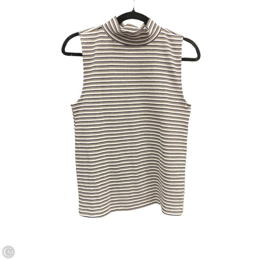 Top Sleeveless By Loft In Striped Pattern, Size: L