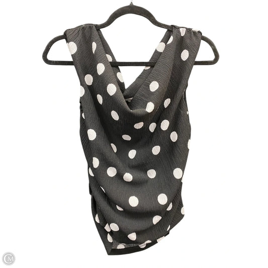 Top Sleeveless By Loft In Polkadot Pattern, Size: L