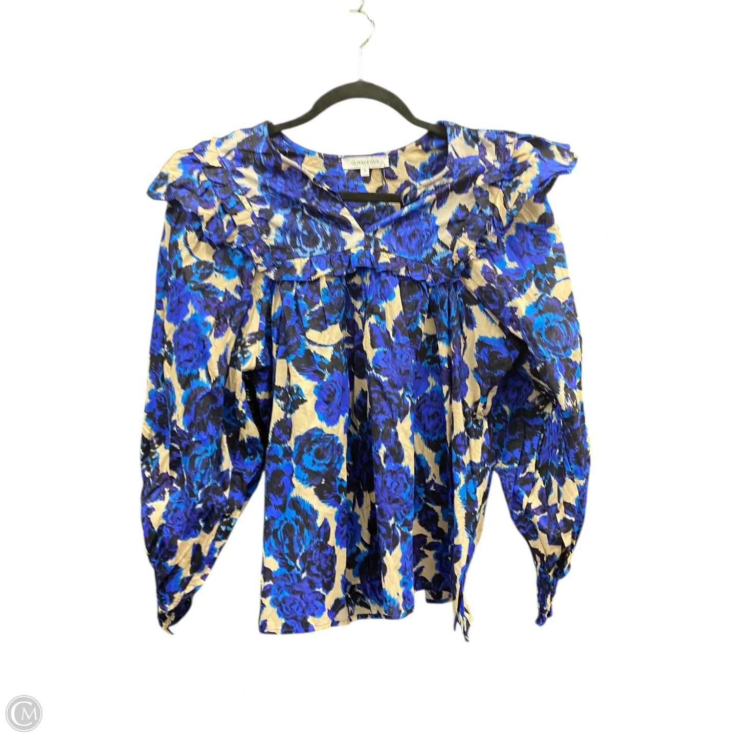 Top Long Sleeve By Olivaceous In Floral Print, Size: M