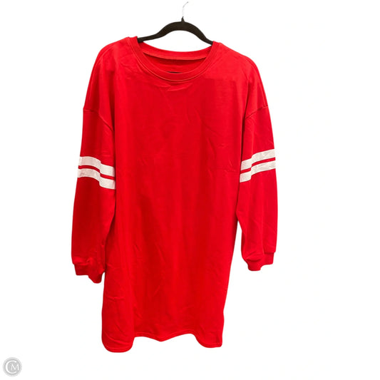 Dress Casual Short By Clothes Mentor In Red & White, Size: Xl